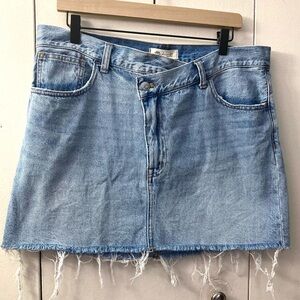 Madewell Denim Crossover-Waist Mini Skirt/Size30